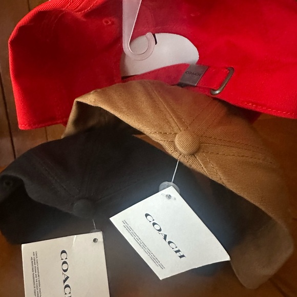 COACH Unisex Logo Embroidered Adjustable Hats in Black - Picture 7 of 9